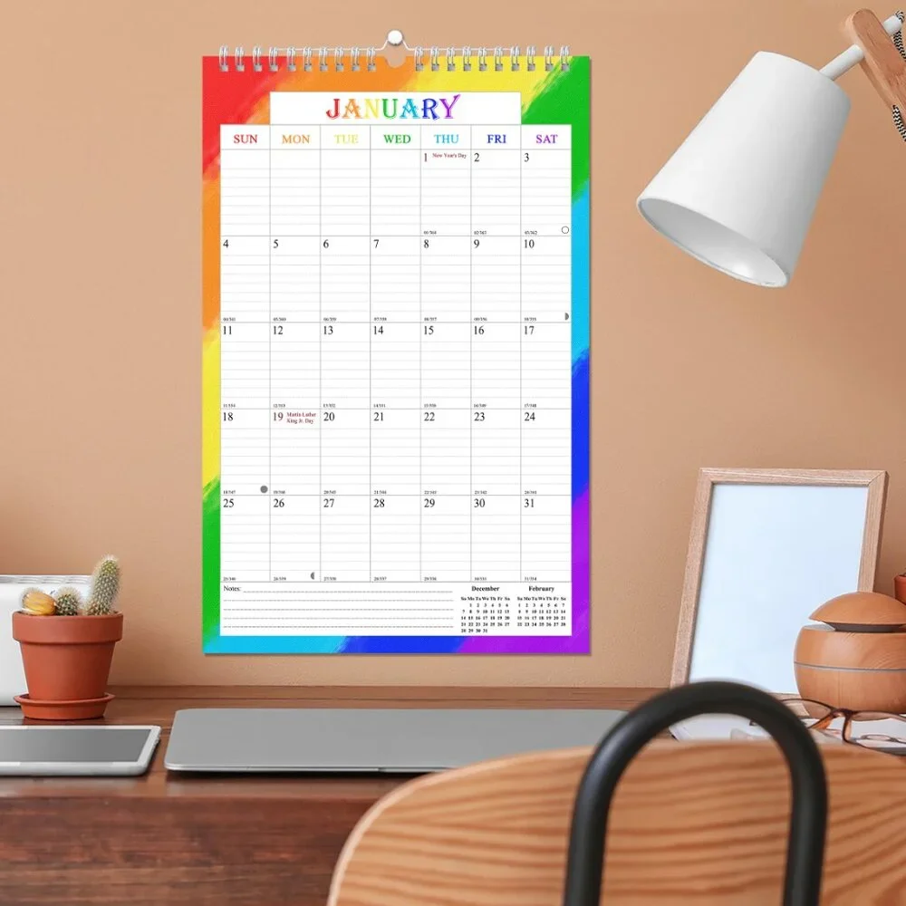 2026-2027 Wall Calendar Spiral-bound Twin-Wire Binding - 18 Months 11